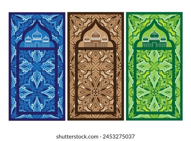 Rug for a Islamic prayer, vector illustration