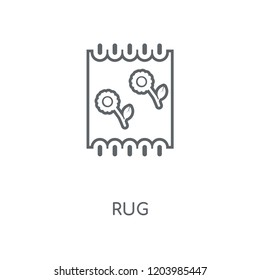 Rug linear icon. Rug concept stroke symbol design. Thin graphic elements vector illustration, outline pattern on a white background, eps 10.