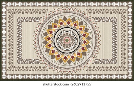 Rug Navajo southwestern Mexican, Boho Rug pattern,Navajo Mandala carpet design Native American,motif geometric.Rug design design for decor.Rug pattern blanket.
