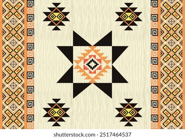 Rug pattern, carpet design Navajo Boho tribal,carpet pattern flora, motif,grometric. Rug design elegance, decor living dining room,bedroom. Rug pattern blanket, Woven carpet illustration purple color.
