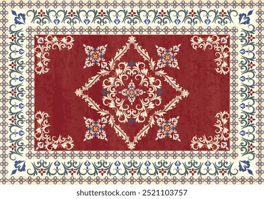 Rug pattern, carpet design Navajo Boho tribal texture,carpet pattern flora, motif,grometric. Rug design elegance, decor living dining room,bedroom. Rug pattern blanket, Woven carpet illustration.