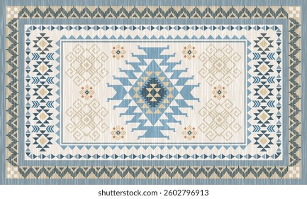 Rug pattern. Carpet design.Navajo pattern Native America South Western ethnic decor style. tribal vector seamless pattern. Indian ornament Boho geometric ornament,orientel, rug,Woven carpet.