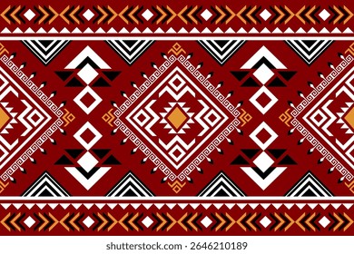 Motif de tapis. Motif de moquette.Motif Navajo Amérindienne Sud-Ouest style de décor ethnique. motif harmonieux d'Image vectorielle tribale. Ornement indien Ornement géométrique Boho, orientel, tapis, Tapis tissé.