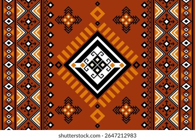 Motif de tapis. Motif de moquette.Motif Navajo Amérindienne Sud-Ouest style de décor ethnique. motif harmonieux d'Image vectorielle tribale. Ornement indien Ornement géométrique Boho, orientel, tapis, Tapis tissé.