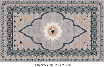 Patrón de alfombra, diseño de alfombra textura tribal Navajo Boho, patrón de alfombra flora, motivo, geométrico, diseño de alfombra elegancia, decoración de vida, diseño de tela de patrón de alfombra para manta, almohada, ilustración de alfombra tejida.