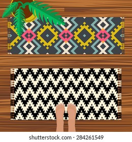 rug top view