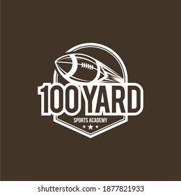 Rugby academy logo design vector template