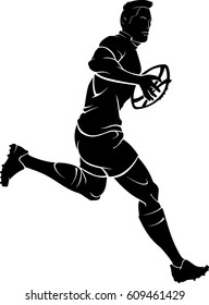 Rugby Action Silhouette