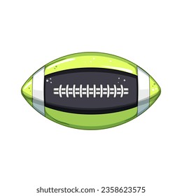 rugby american football ball cartoon. college sport, game texture, field play rugby american football ball sign. isolated symbol vector illustration