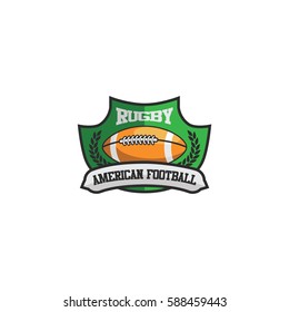 Rugby / American Football Emblem International Logo Vector