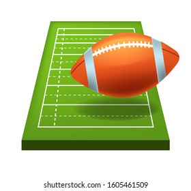 Rugby or American football game isolated icon, sport equipment