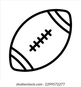 Rugby American Football Simple Line Icon Symbol