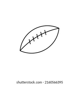 Rugby, American Football Thin Line Icon Vector Illustration Logo Template. Suitable For Many Purposes.