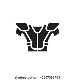 Rugby Armor Filled Icon Vector Illustration