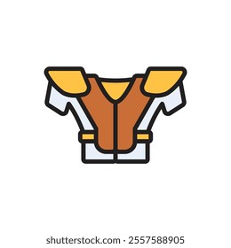 Rugby Armor Icon Vector Illustration