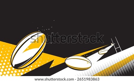 Rugby background design for banner, poster, flyer template. The sport concepts
