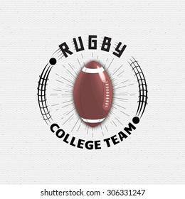 Rugby badges logos and labels can be used for design, presentations, brochures, flyers, sports equipment, corporate identity, sales