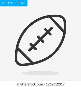 Rugby Ball American Football icon Pixel Perfect Editable Stroke Vector