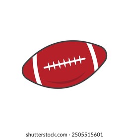 Pelota de rugby, diseño plano del icono del fútbol americano