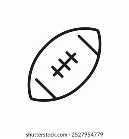 Pelota de rugby Vector de signo de icono de fútbol americano