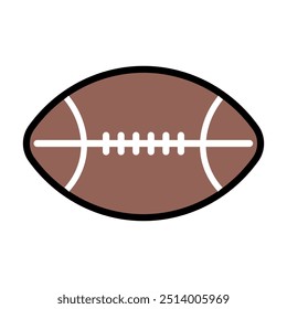 Pelota de rugby, fútbol americano, diseño de Vector