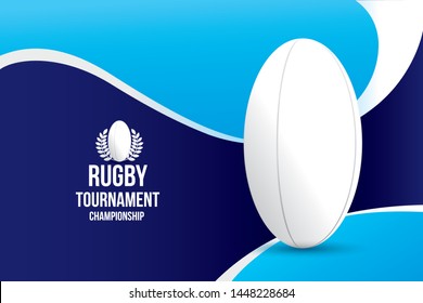 Rugby ball design background. Vector illustration 