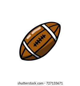 rugby ball doodle icon