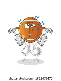  rugby ball fart jumping illustration. character vector
