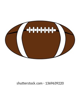 
Rugby ball. Flat design.