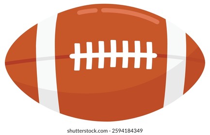 Rugby ball flat icon isolated on white background.