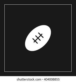 rugby ball flat icon. rugby ball vector illustration