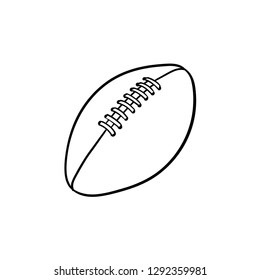 Rugby Ball Hand Drawn Outline Doodle Stock Vector (Royalty Free) 1292359981