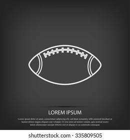 Rugby Football Ball Vector Sketch Icon Stock Vector (Royalty Free