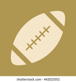 Rugby Ball Icon.