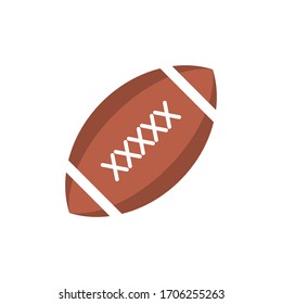 Rugby ball icon design isolated on white background