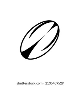 rugby ball icon design vector template