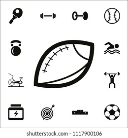 Rugby ball icon. Detailed set of Sport icons. Premium quality graphic design sign. One of the collection icons for websites, web design, mobile app