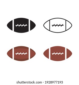 Rugby ball icon. Football ball vector illustration