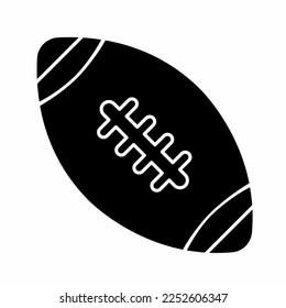 Rugby ball icon illustration template. Stock vector.