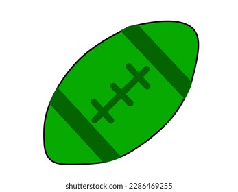 Rugby ball icon isolated on white background element. Icon Flat Style Vector illustration.