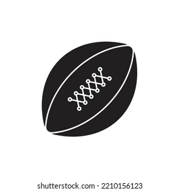 Rugby Ball Icon. Rugby League Football Ball. Isolated On White Background. Vector Illustration