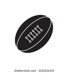 Rugby Ball Icon. Rugby League Football Ball. Isolated On White Background. Vector Illustration