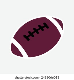 Rugby ball icon logo American football or sport symbol. illustration vector style with white background