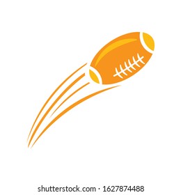 rugby ball icon logo vector