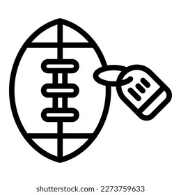 Rugby ball icon outline vector. Shop store. Online seller