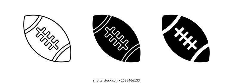 rugby ball icon set. rugby ball sport symbols. trendy and modern design
