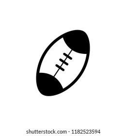 Rugby ball icon set. Vector illustration.