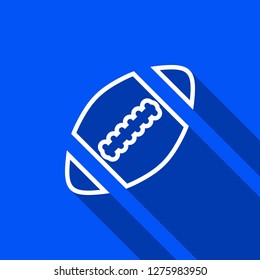 Rugby ball icon with shadow , sign design