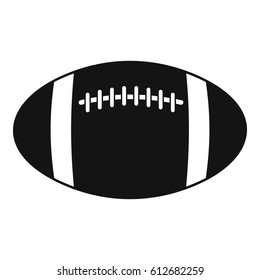 Rugby ball icon. Simple illustration of rugby ball vector icon for web