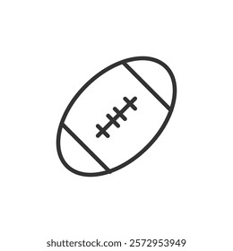 Rugby ball icon Simple outline vector logo